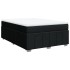 Cama box spring con colchón tela negro 140x190