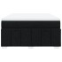 Cama box spring con colchón tela negro 140x190