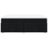 Cama box spring con colchón tela negro 140x190
