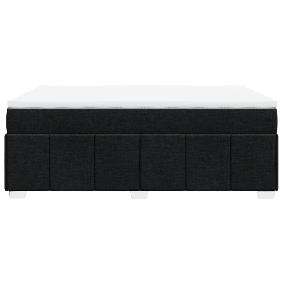 Cama box spring con colchón tela negro 140x190