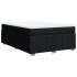 Cama box spring con colchón tela negro 140x200