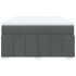 Cama box spring con colchón tela gris oscuro 160x200