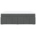 Cama box spring con colchón tela gris oscuro 160x200