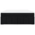 Cama box spring con colchón tela negro 180x200