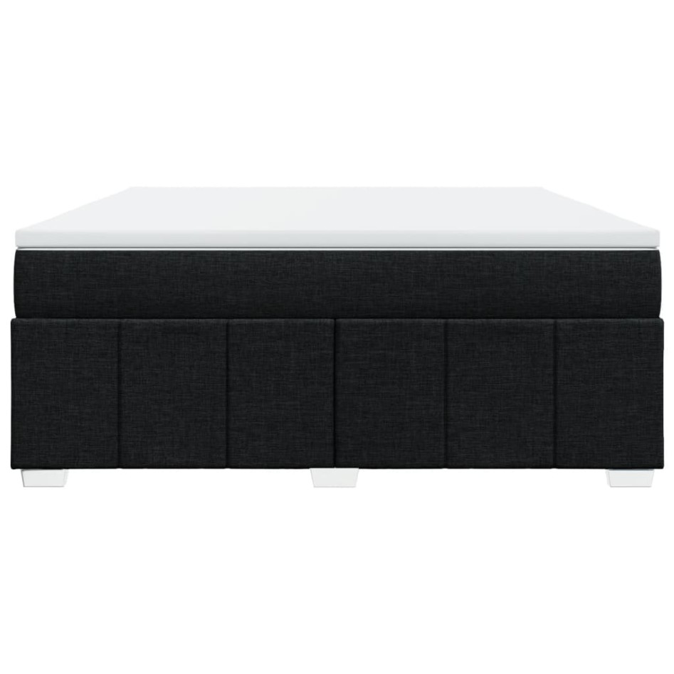 Cama box spring con colchón tela negro 180x200