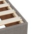 Cama box spring con colchón tela gris taupe 90x190