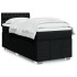 Cama box spring con colchón tela negro 90x200