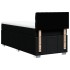 Cama box spring con colchón tela negro 90x200