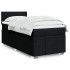 Cama box spring con colchón tela negro 100x200