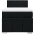 Cama box spring con colchón tela negro 100x200