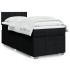 Cama box spring con colchón tela negro 100x200