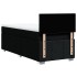 Cama box spring con colchón tela negro 100x200
