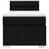 Cama box spring con colchón tela negro 100x200