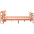 Cama sin colchón madera maciza de pino marrón cera 180x200