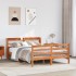 Estructura de cama sin colchón madera maciza marrón 135x190