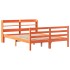 Estructura de cama sin colchón madera maciza marrón 135x190
