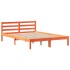 Estructura de cama sin colchón madera maciza marrón 135x190