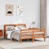 Estructura de cama sin colchón madera maciza marrón 135x190