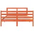 Estructura de cama sin colchón madera maciza marrón 135x190