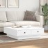 Mesa de centro madera contrachapada blanco 90x90x28