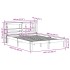 Cama sin colchón madera maciza de pino marrón cera 140x200
