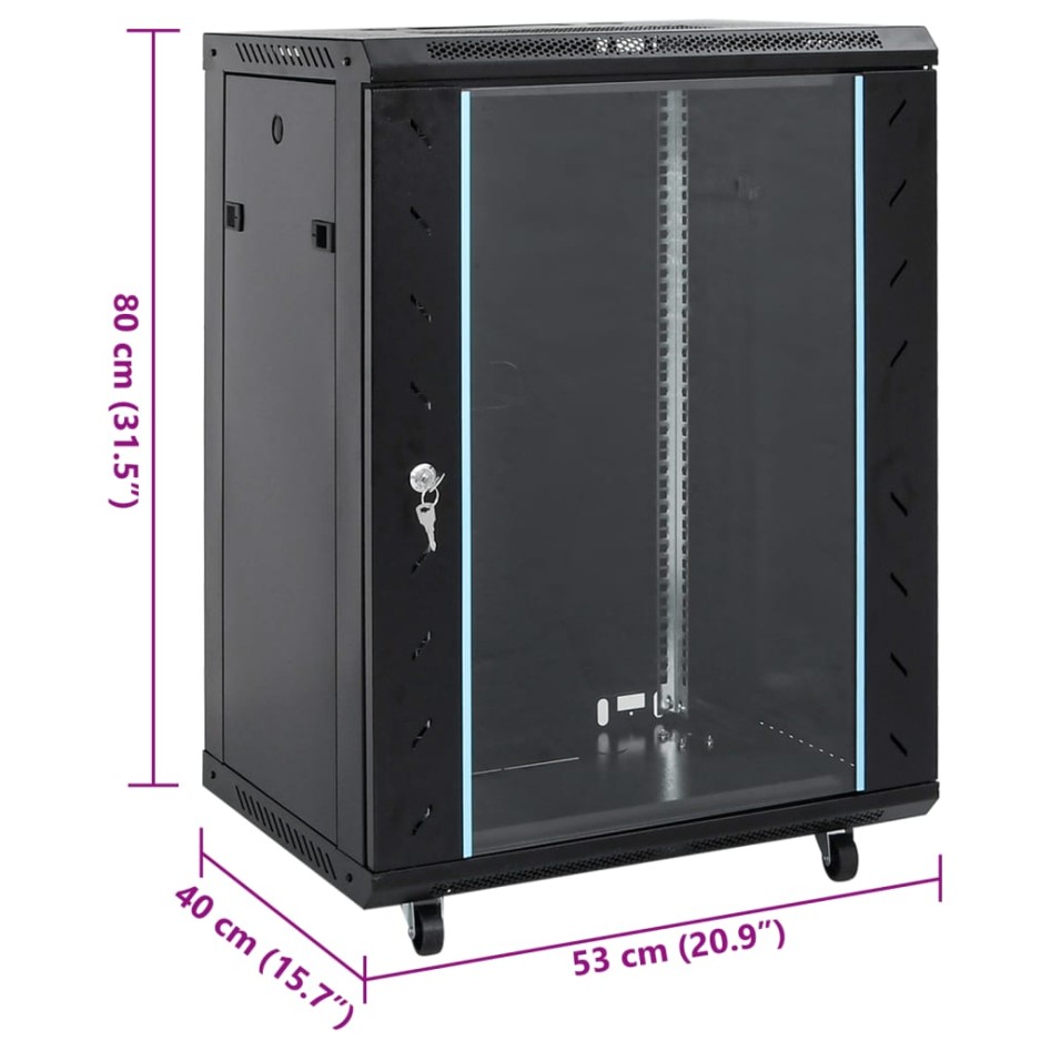 Rack de servidores 15U 19 IP20 negro 53x40x80