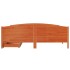 Cama sin colchón madera maciza de pino marrón cera 160x200