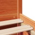 Cama sin colchón madera maciza de pino marrón cera 160x200