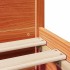 Cama sin colchón madera maciza de pino marrón cera 140x200