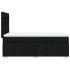 Cama box spring con colchón tela negro 90x190
