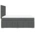 Cama box spring con colchón tela gris oscuro 140x190