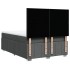 Cama box spring con colchón tela gris oscuro 140x190