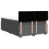 Cama box spring con colchón tela gris oscuro 140x190