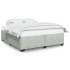 Estructura de cama sin colchón terciopelo gris claro 180x200