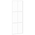 Puerta corredera vidrio templado y aluminio blanca 76x205