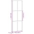 Puerta corredera vidrio templado y aluminio blanca 76x205