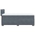 Cama box spring individual con colchón terciopelo gris