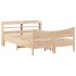 Estructura de cama con cabecero madera maciza pino 140x190