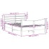 Estructura cama con cabecero madera pino marrón cera 135x190