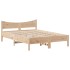 Estructura de cama con cabecero madera de pino blanco
