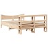 Estructura de cama con cabecero madera de pino blanco