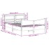 Estructura cama con cabecero madera pino marrón cera 120x190