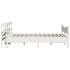 Estructura de cama con cabecero madera pino blanco 160x200