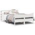 Estructura de cama con cabecero madera pino blanco 140x190