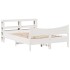 Estructura de cama con cabecero madera pino blanco 140x190