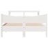 Estructura de cama con cabecero madera pino blanco 140x190