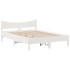 Estructura de cama con cabecero madera pino blanco 140x190