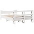Estructura de cama con cabecero madera pino blanco 140x190