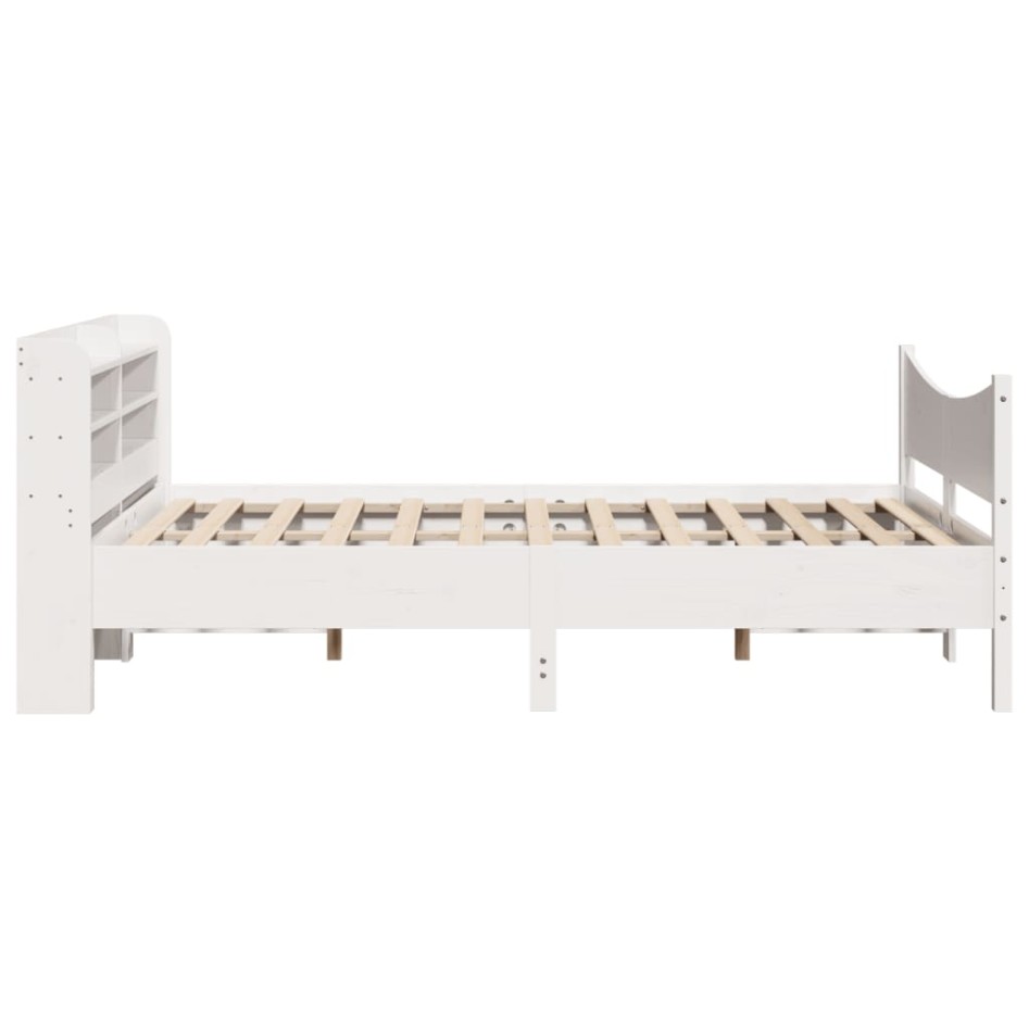Estructura de cama con cabecero madera de pino blanco
