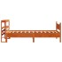 Estructura cama con cabecero madera pino marrón cera 90x200